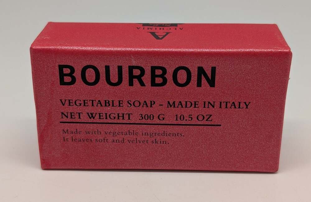 ALCHIMIA BOURBON Men's Vegetable Bar Soap 10.5 oz MADE IN ITALY